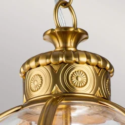 Elstead Hängelampe rund D: 37,1 cm Kugelschirm in Messing* Hängelampen|Bürolampen