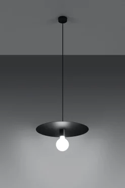 Clearance Sollux Hängelampe rund Schwarz Metall Ø 40 cm Modern E27