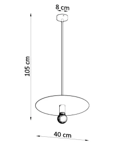 Clearance Sollux Hängelampe rund Schwarz Metall Ø 40 cm Modern E27