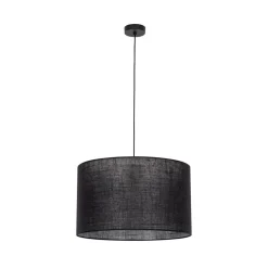 TK Lighting Hängelampe Schwarz Ø 50 cm H: max. 180 cm E27 Stoff* Hängelampen|Bürolampen
