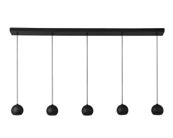 Searchlight Hängelampe Schwarz 160 cm lang H: max. 2 m 5-flammig GU10