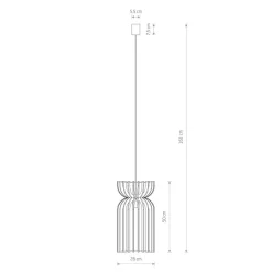 New Nowodvorski Hängelampe Schwarz E27 Holz höhenverstellbar wohnlich