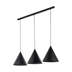 TK Lighting Hängelampe Schwarz 3-flammig Metall E27 höhenverstellbar