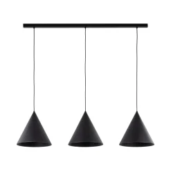 TK Lighting Hängelampe Schwarz 3-flammig Metall E27 höhenverstellbar