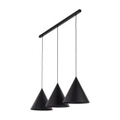 TK Lighting Hängelampe Schwarz 3-flammig Metall E27 höhenverstellbar