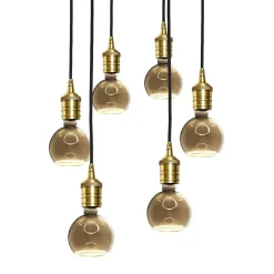 Giovanni Battista Hängelampe Schwarz für 6x E27 Ø 40 cm Messing Eisen* Bürolampen|Lampen Aus Aller Welt