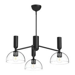 Elstead Hängelampe Schwarz Glas Metall E27 96,8 cm breit Retro* Hängelampen|Esszimmer Lampen