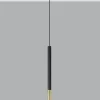 Sollux Hängelampe Schwarz Gold Ø 2,5 cm schmal Metall Zylinder* Wohnzimmerlampen|Moderne Lampen