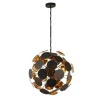 Searchlight Hängelampe Schwarz Gold Ø47cm H: max. 135cm 4x E14 Metall* Hängelampen|Wohnzimmerlampen