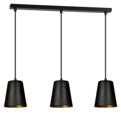 Sale Emibig Hängelampe Schwarz Gold 3-flammig höhenverstellbar