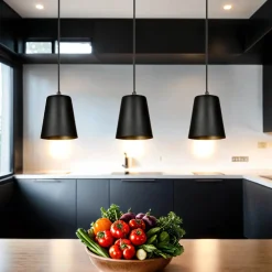 Sale Emibig Hängelampe Schwarz Gold 3-flammig höhenverstellbar