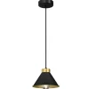 Clearance Luminex Hängelampe Schwarz Gold Metall E27 Esstisch RIAN