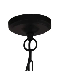 Discount Searchlight Hängelampe Schwarz Klar B: 30 cm E27 Glas Metall E27