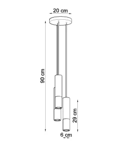 Sollux Hängelampe Schwarz Kupfer 3-flammig höhenverstellbar* Hängelampen|Esszimmer Lampen