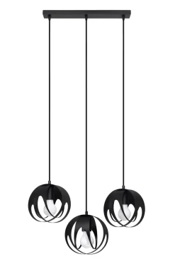 Sollux Hängelampe Schwarz Metall 3-flammig verstellbar E27* Hängelampen|Esszimmer Lampen