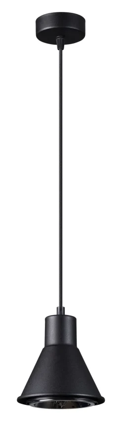 Sollux Hängelampe Schwarz Metall Ø 14 cm schlicht ES111 Retro* Wohnzimmerlampen|Esszimmer Lampen