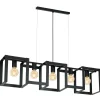 Luminex Hängelampe Schwarz Metall Modern 108 cm lang* Wohnzimmerlampen|Esszimmer Lampen