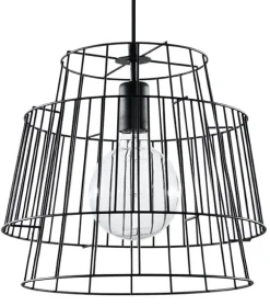 Sollux Hängelampe Schwarz Metall Ø35cm Modern E27 DALE* Hängelampen|Esszimmer Lampen