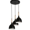 Clearance Luminex Hängelampe Schwarz Skandinavisch Metall 3 flammig