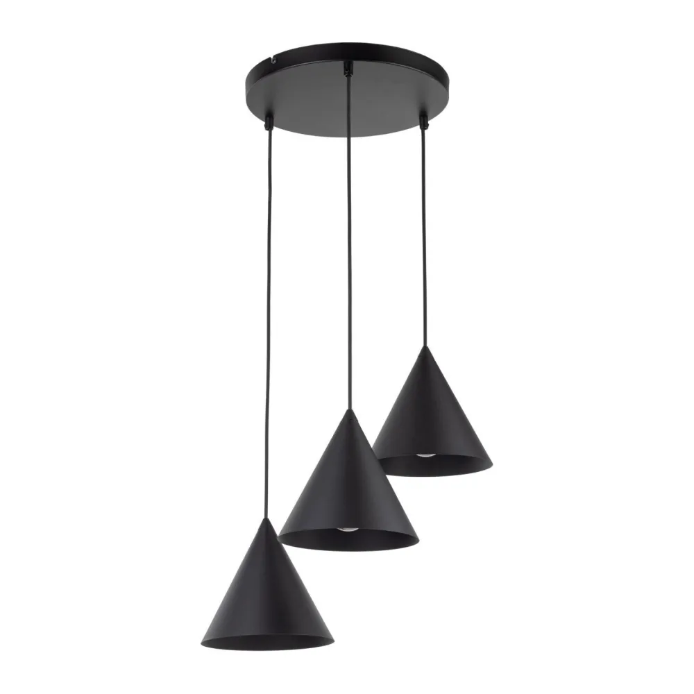TK Lighting Hängelampe Schwarz verstellbar 3-flammig E27 Ø 42 cm CODY* Hängelampen|Bürolampen