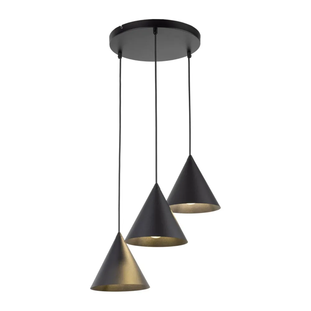 TK Lighting Hängelampe Schwarz verstellbar 3-flammig E27 Ø 42 cm CODY* Hängelampen|Bürolampen
