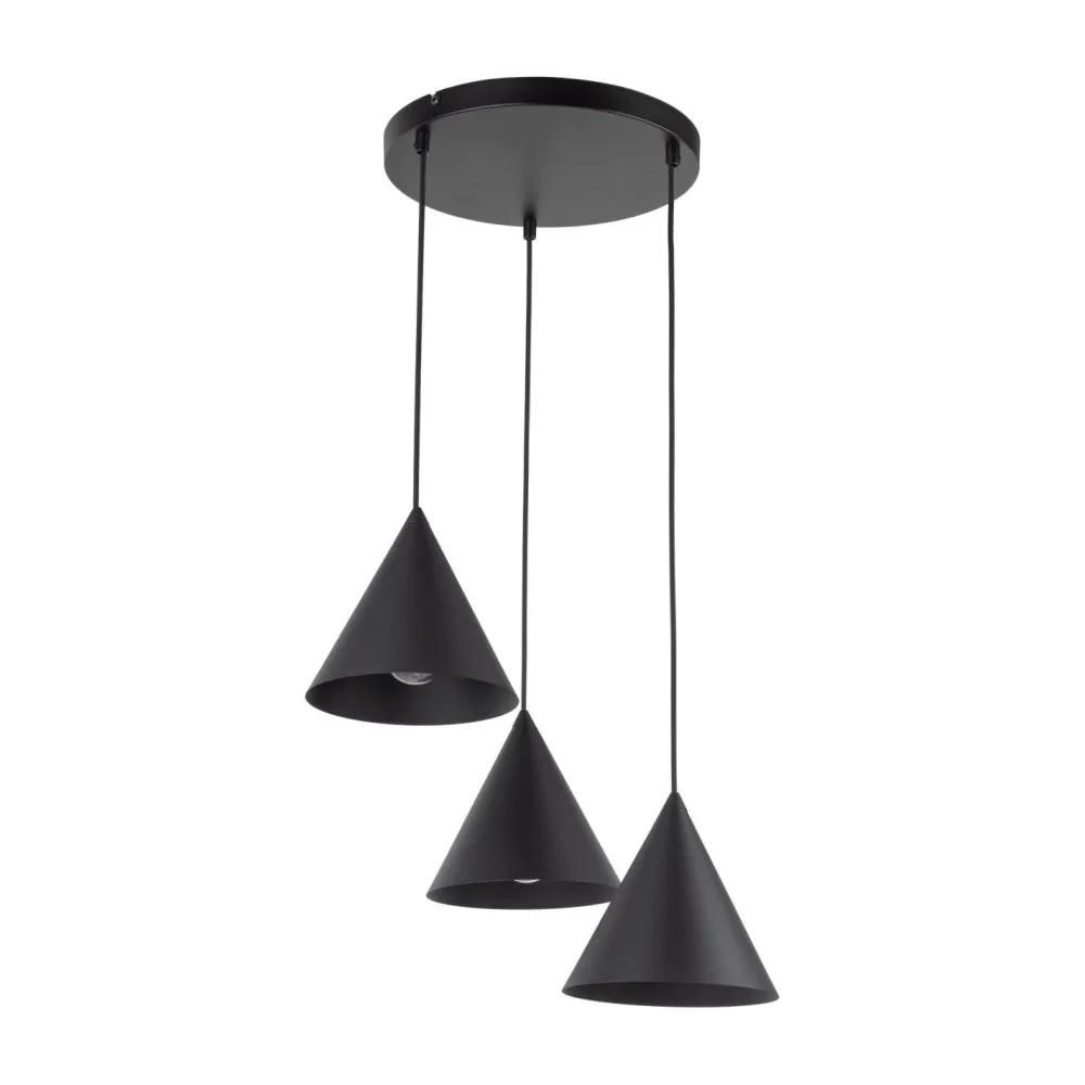 TK Lighting Hängelampe Schwarz verstellbar 3-flammig E27 Ø 42 cm CODY* Hängelampen|Bürolampen