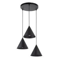 TK Lighting Hängelampe Schwarz verstellbar 3-flammig E27 Ø 42 cm CODY* Hängelampen|Bürolampen