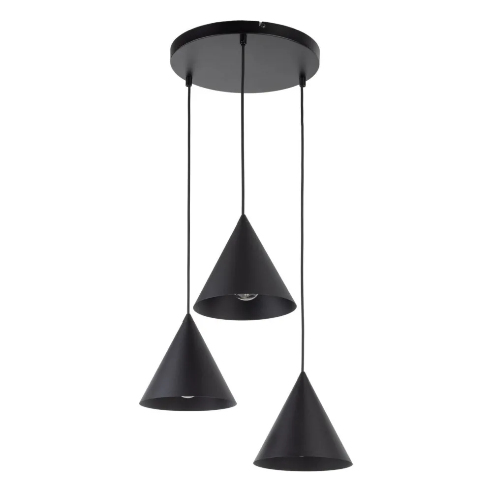 TK Lighting Hängelampe Schwarz verstellbar 3-flammig E27 Ø 42 cm CODY* Hängelampen|Bürolampen
