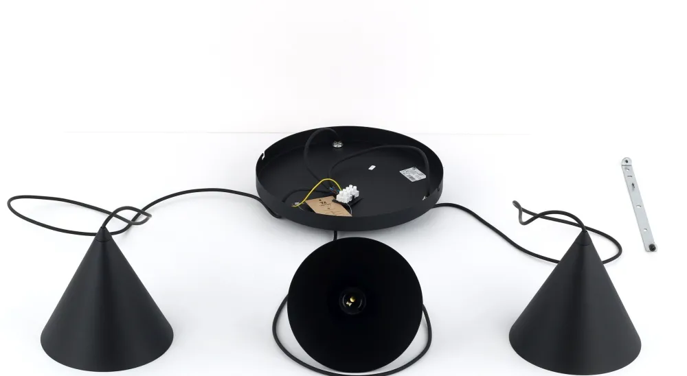 TK Lighting Hängelampe Schwarz verstellbar 3-flammig E27 Ø 42 cm CODY* Hängelampen|Bürolampen