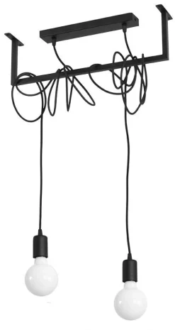 Discount Sollux Hängelampe Schwarz verstellbar bis 150 cm E27