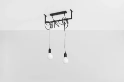 Discount Sollux Hängelampe Schwarz verstellbar bis 150 cm E27