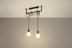 Discount Sollux Hängelampe Schwarz verstellbar bis 150 cm E27