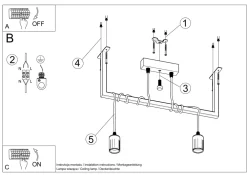 Discount Sollux Hängelampe Schwarz verstellbar bis 150 cm E27