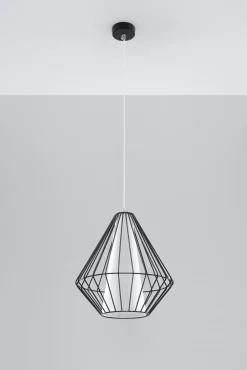 Sollux Hängelampe Schwarz Weiß geometrisch Ø 28 cm Modern E27* Hängelampen|Esszimmer Lampen