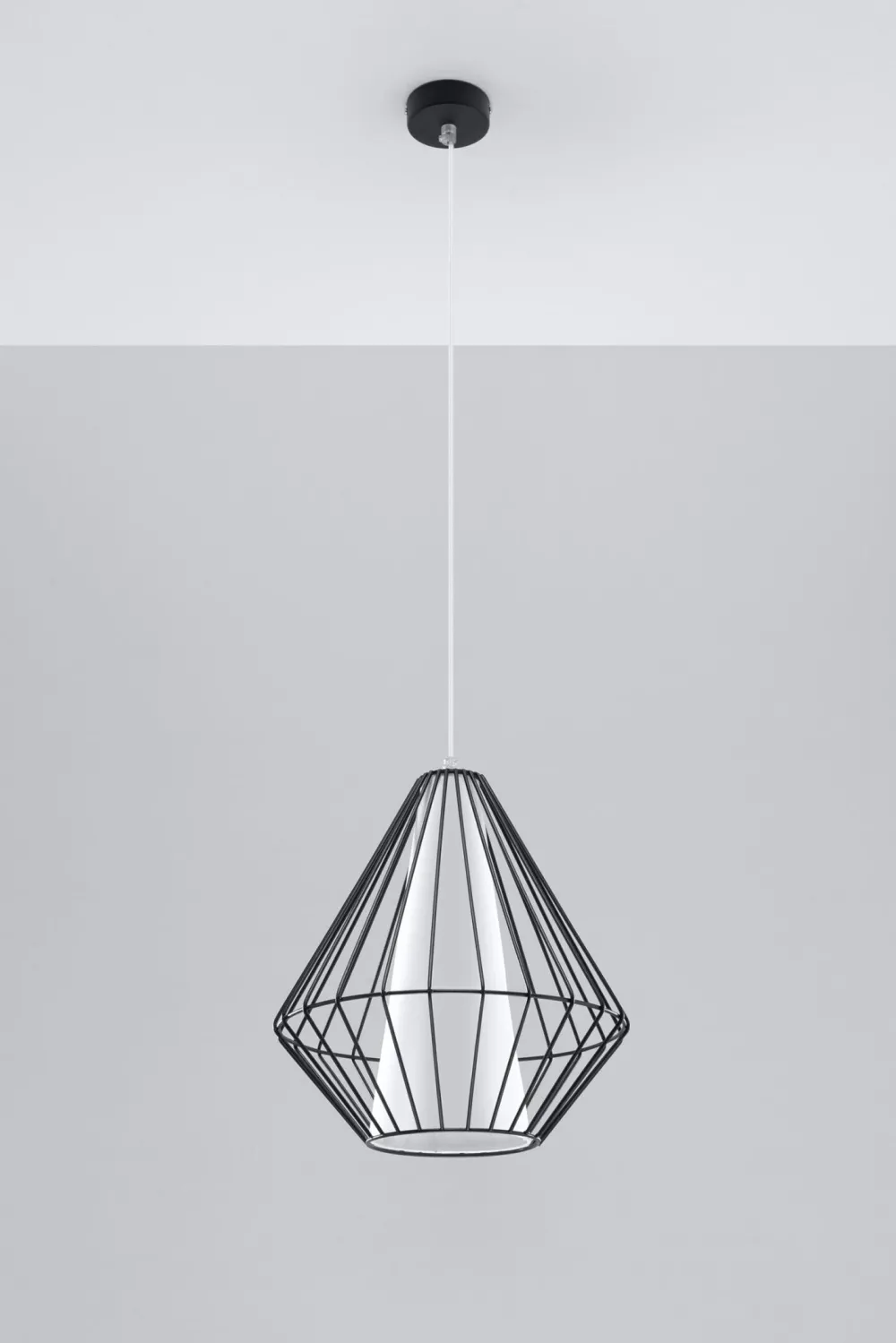 Sollux Hängelampe Schwarz Weiß geometrisch Ø 28 cm Modern E27* Hängelampen|Esszimmer Lampen