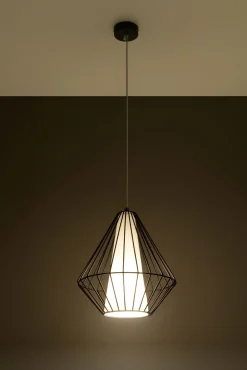 Sollux Hängelampe Schwarz Weiß geometrisch Ø 28 cm Modern E27* Hängelampen|Esszimmer Lampen