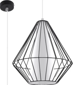 Sollux Hängelampe Schwarz Weiß geometrisch Ø 28 cm Modern E27* Hängelampen|Esszimmer Lampen