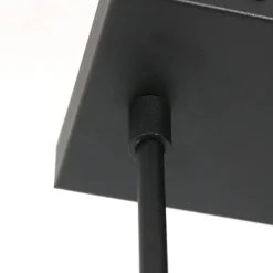 Steinhauer Hängelampe Schwarz Weiß Metall Stoff 140 cm 3-flammig* Hängelampen|Bürolampen