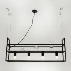 Clearance Luminex Hängelampe Schweberegal B: 102 cm 4x E27 Metall