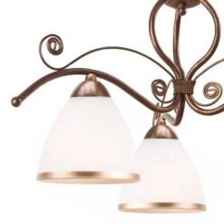 Lamkur Hängelampe Shabby Braun Esstisch Jugendstil 3-flmg* Hängelampen|Jugendstil Lampen