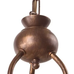 Lamkur Hängelampe Shabby Braun Esstisch Jugendstil 3-flmg* Hängelampen|Jugendstil Lampen