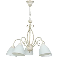 Lamkur Hängelampe Shabby Weiß Rustikal Esstisch Leuchte