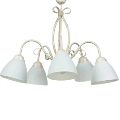 Lamkur Hängelampe Shabby Weiß Rustikal Esstisch Leuchte