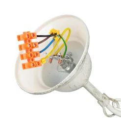 Lamkur Hängelampe Shabby Weiß Rustikal Esstisch Leuchte