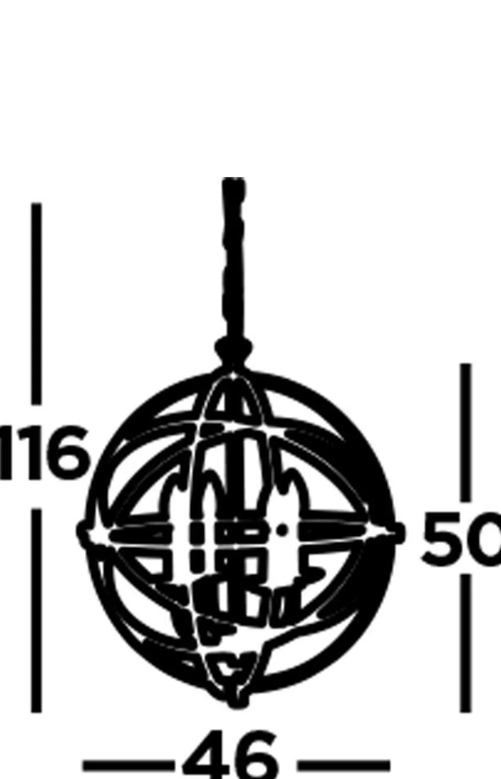 Searchlight Hängelampe Silber matt Ø 45 cm rund für 4x E14 Metall* Hängelampen|Wohnzimmerlampen