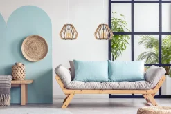 Belis Hängelampe Skandinavisch Holz Metall Weiß E27 L:60 cm* Hängelampen|Bürolampen