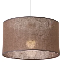 Lamkur Hängelampe Stoff Ø 35 cm verstellbar wohnlich Modern E27 Braun* Schlafzimmer Lampen|Küchenlampen