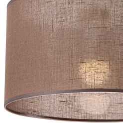 Lamkur Hängelampe Stoff Ø 35 cm verstellbar wohnlich Modern E27 Braun* Schlafzimmer Lampen|Küchenlampen