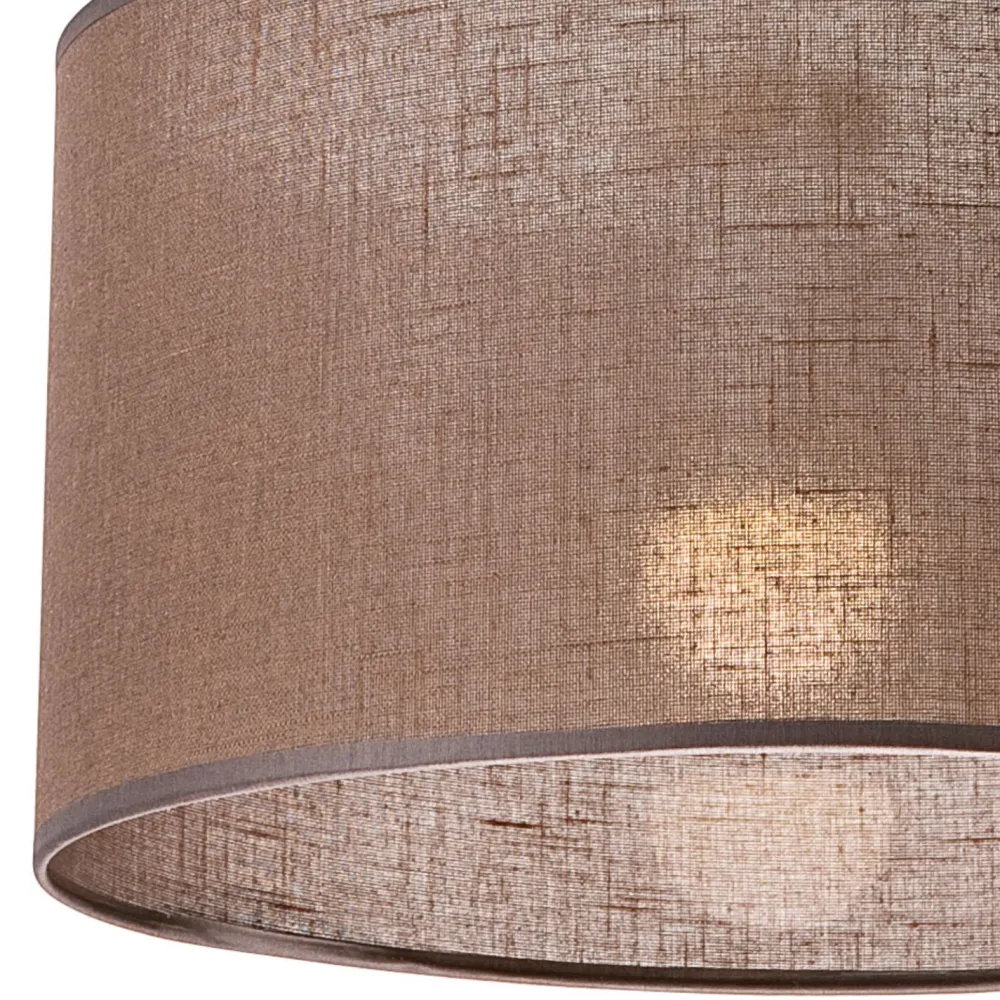 Lamkur Hängelampe Stoff Ø 35 cm verstellbar wohnlich Modern E27 Braun* Schlafzimmer Lampen|Küchenlampen