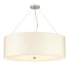 Hot Elstead Hängelampe Stoff Ø76cm in Creme Chrom blendarm